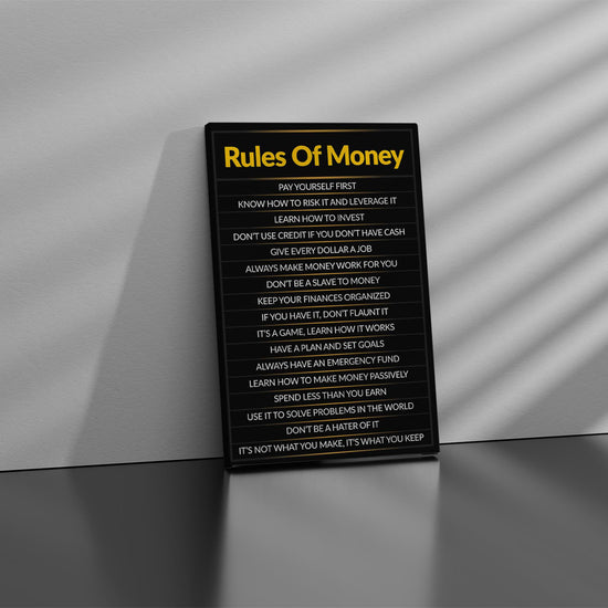 Roles Of Money Canvas 