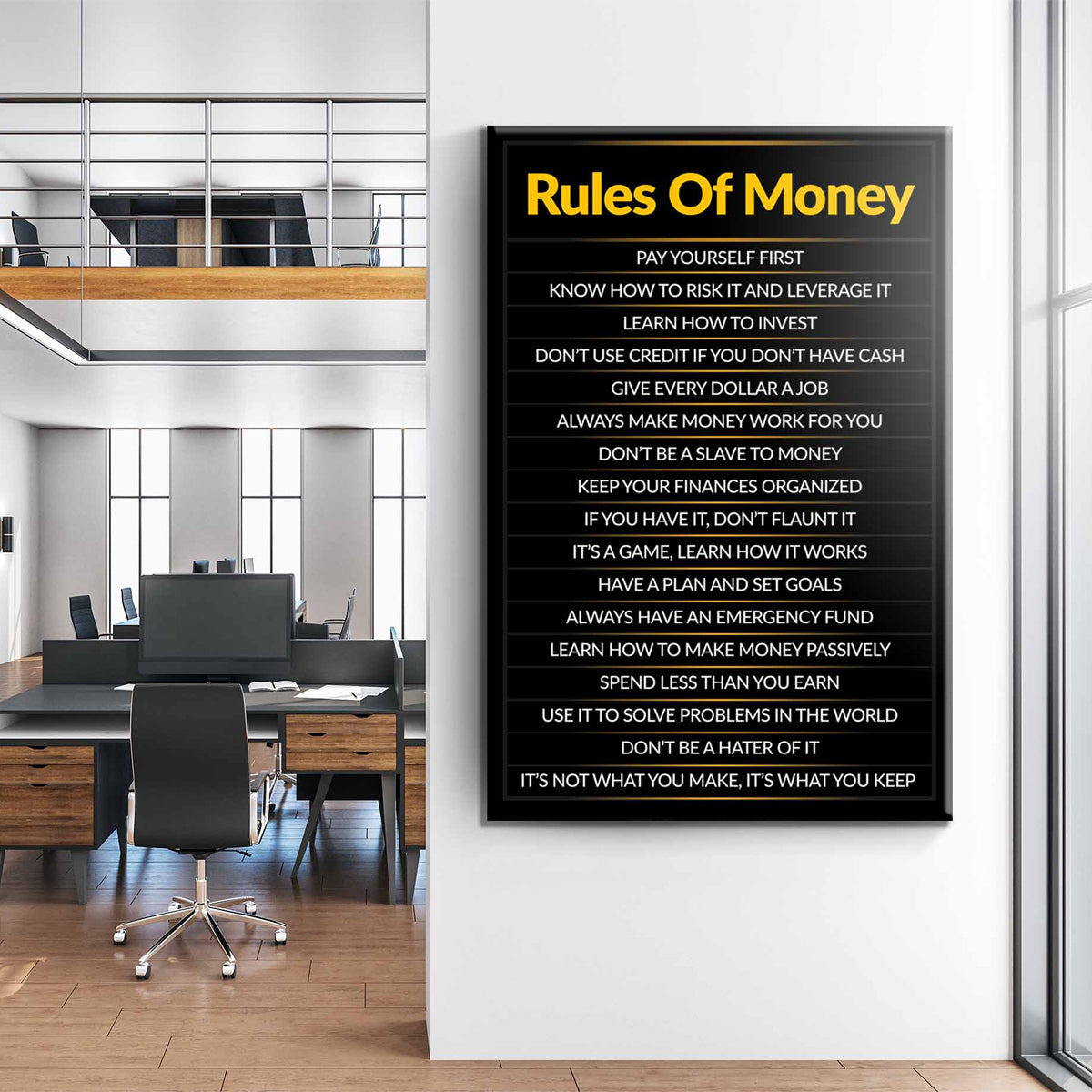 Roles Of Money Canvas 