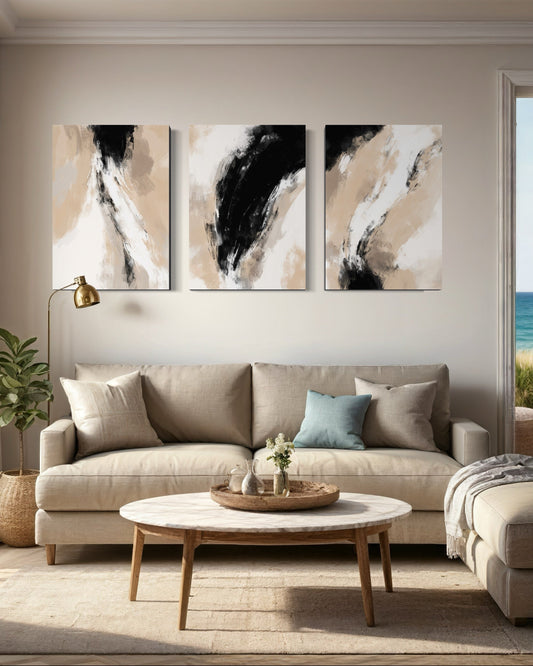 SOFT SHADOWS SET OF 3 WALL ART 