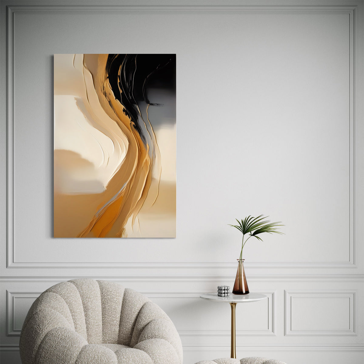 Shaded Whisper Abstract Canvas