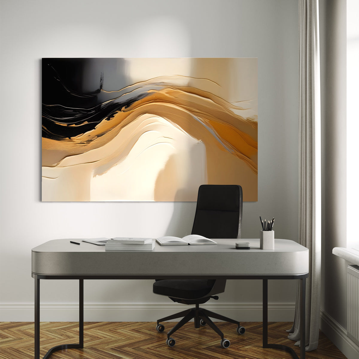 Shaded Whisper Abstract Canvas - Blanq Canvas