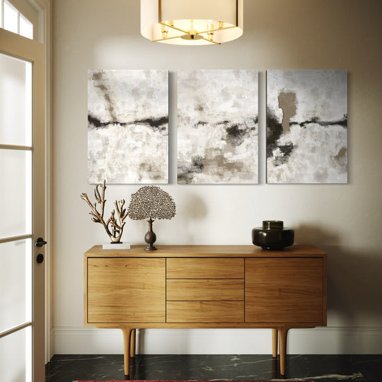 Silver Clouds Set Of 3 Wall Art 