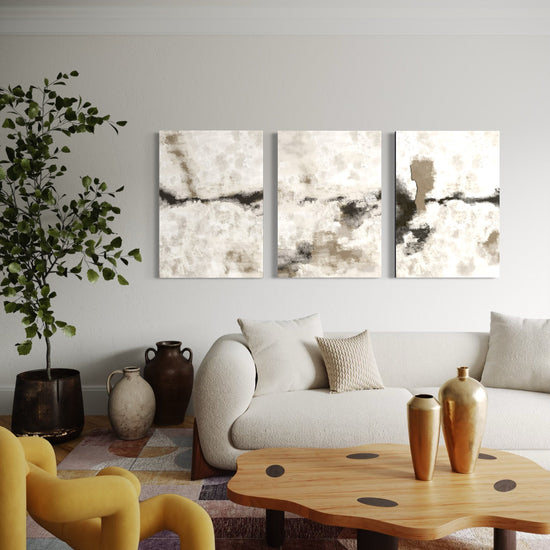 Silver Clouds Set Of 3 Wall Art 