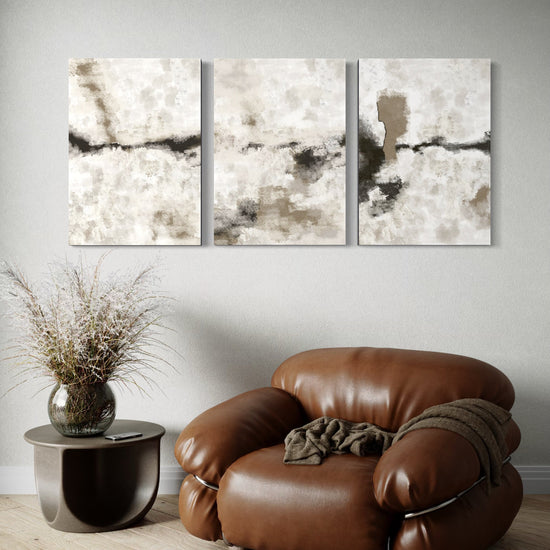 Silver Clouds Set Of 3 Wall Art 