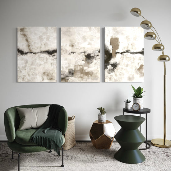 Silver Clouds Set Of 3 Wall Art 