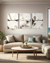 Silver Clouds Set Of 3 Wall Art 