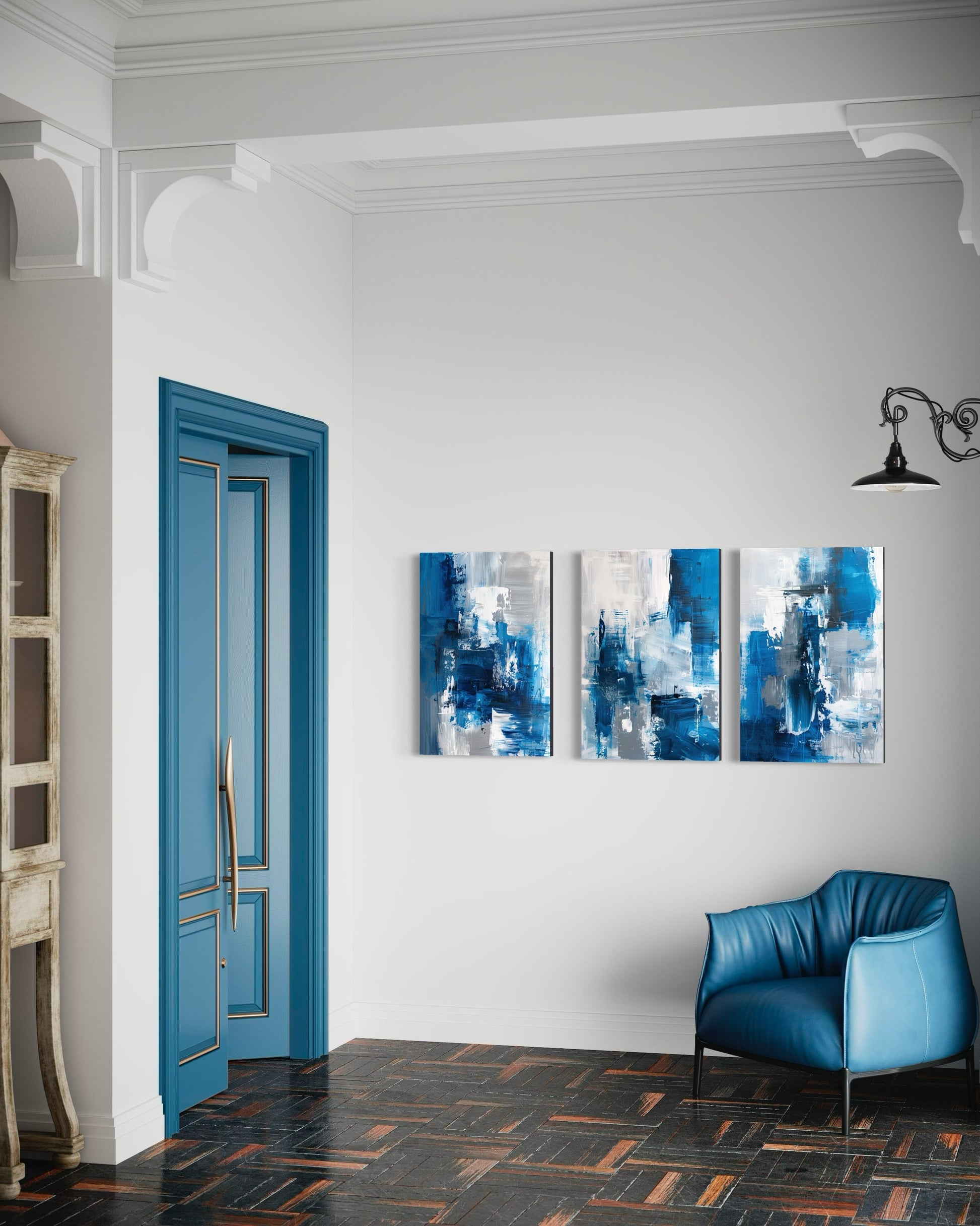 Skybound Splatter Set of 3 Wall Art
