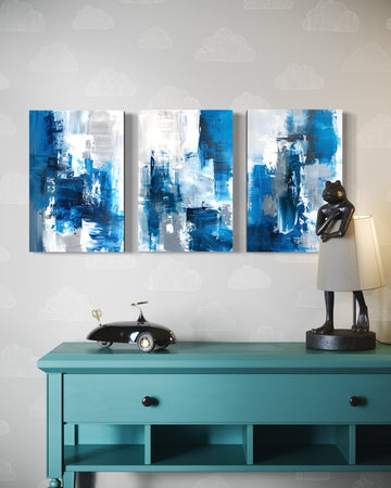 Skybound Splatter Set of 3 Wall Art