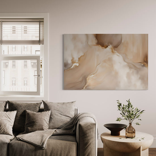 Soft Beigie Dream Abstract Canvas