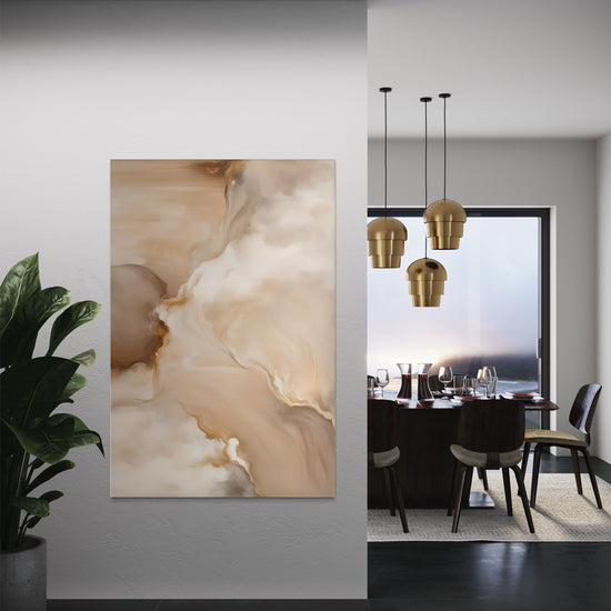 Soft Beigie Dream Abstract Canvas - Blanq Canvas