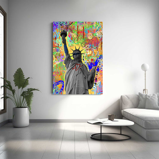 Statue Nyc Canvas 