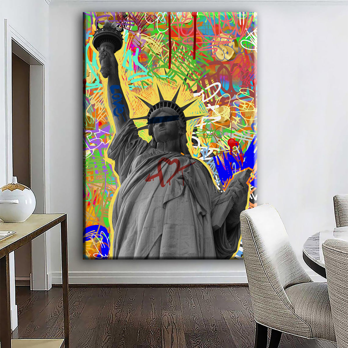 Statue Nyc Canvas 