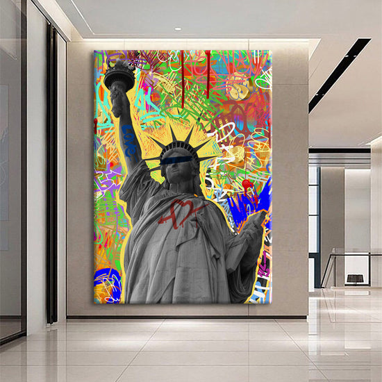 Statue Nyc Canvas 