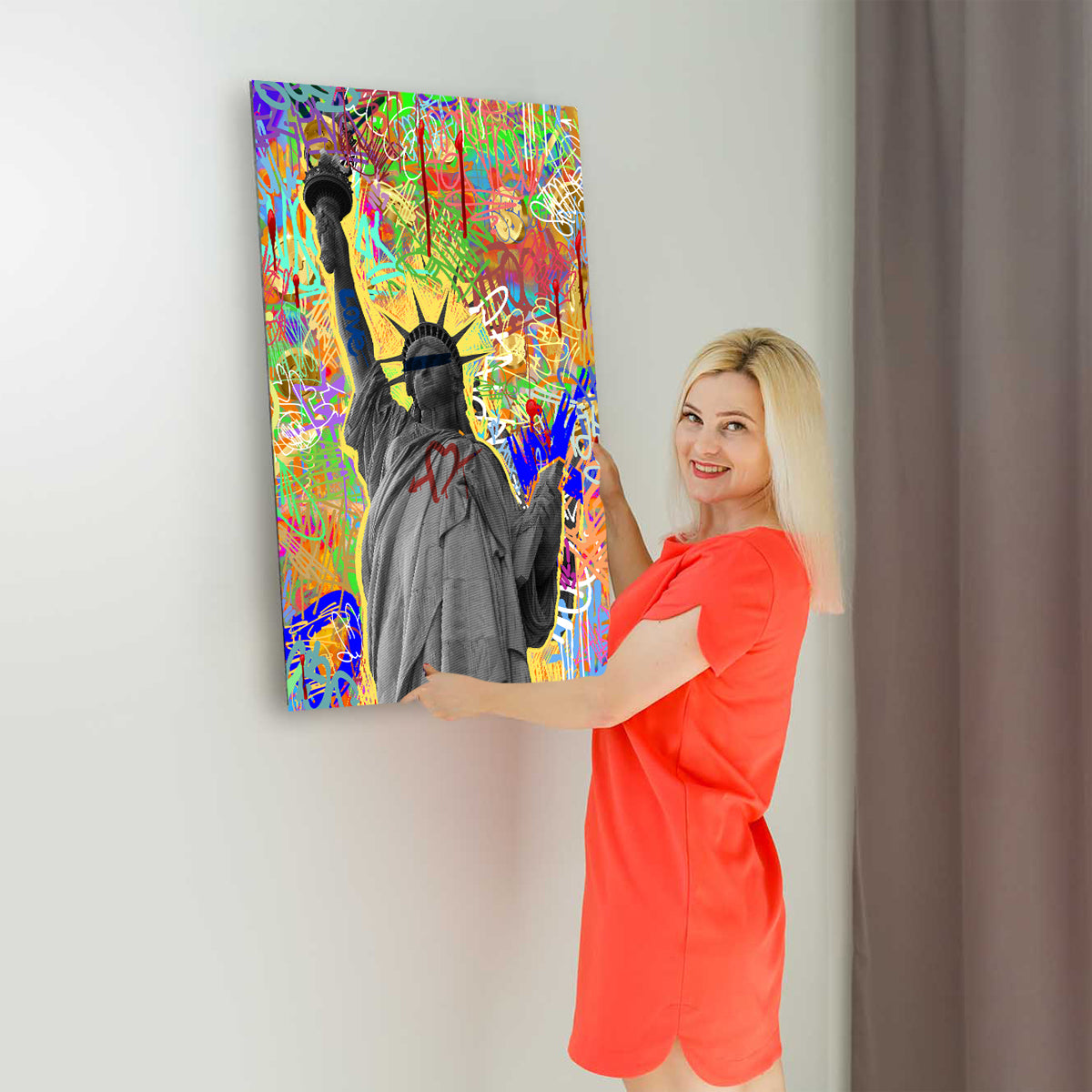 Statue Nyc Canvas 