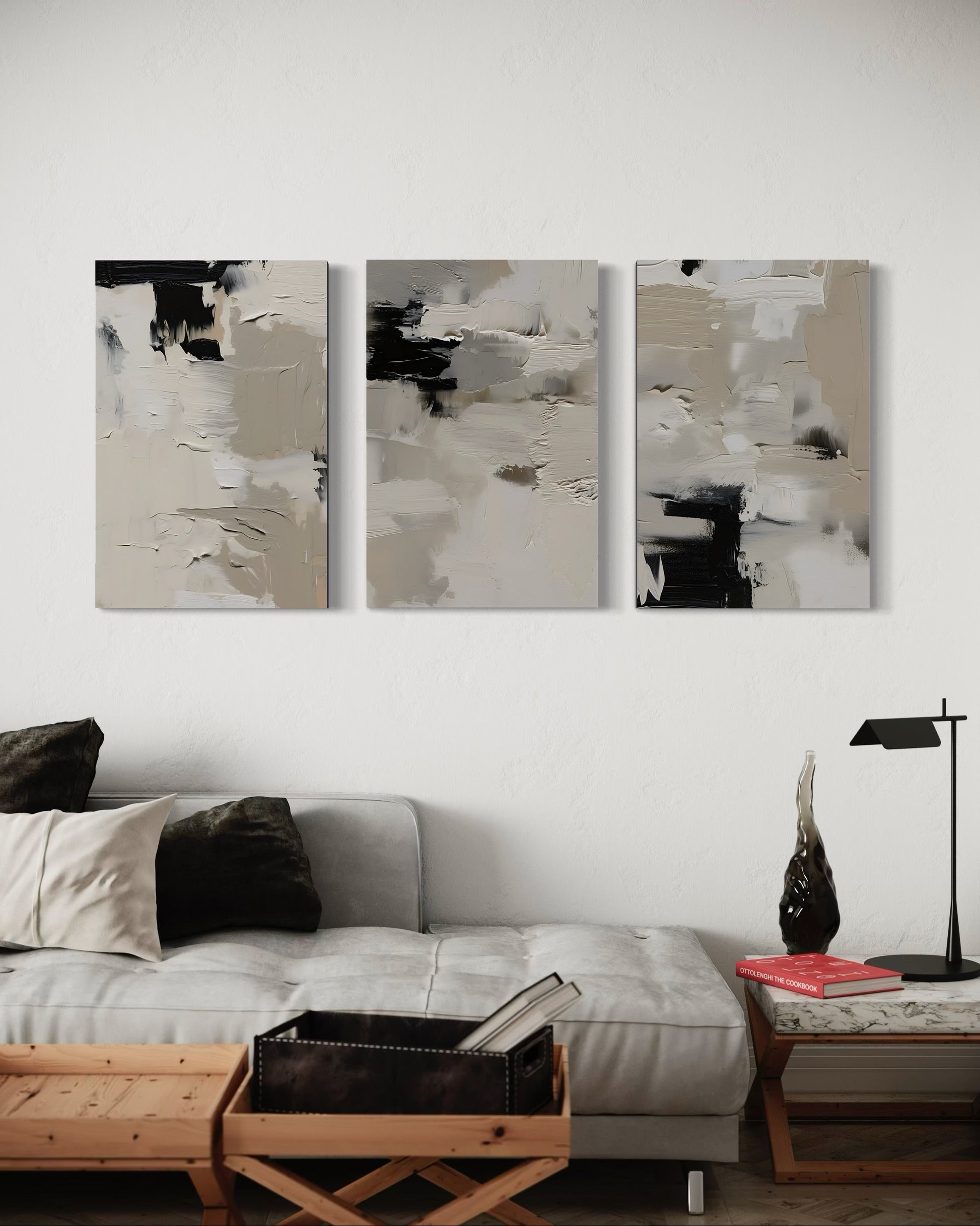 TIDAL DUST SET OF 3 WALL ART 