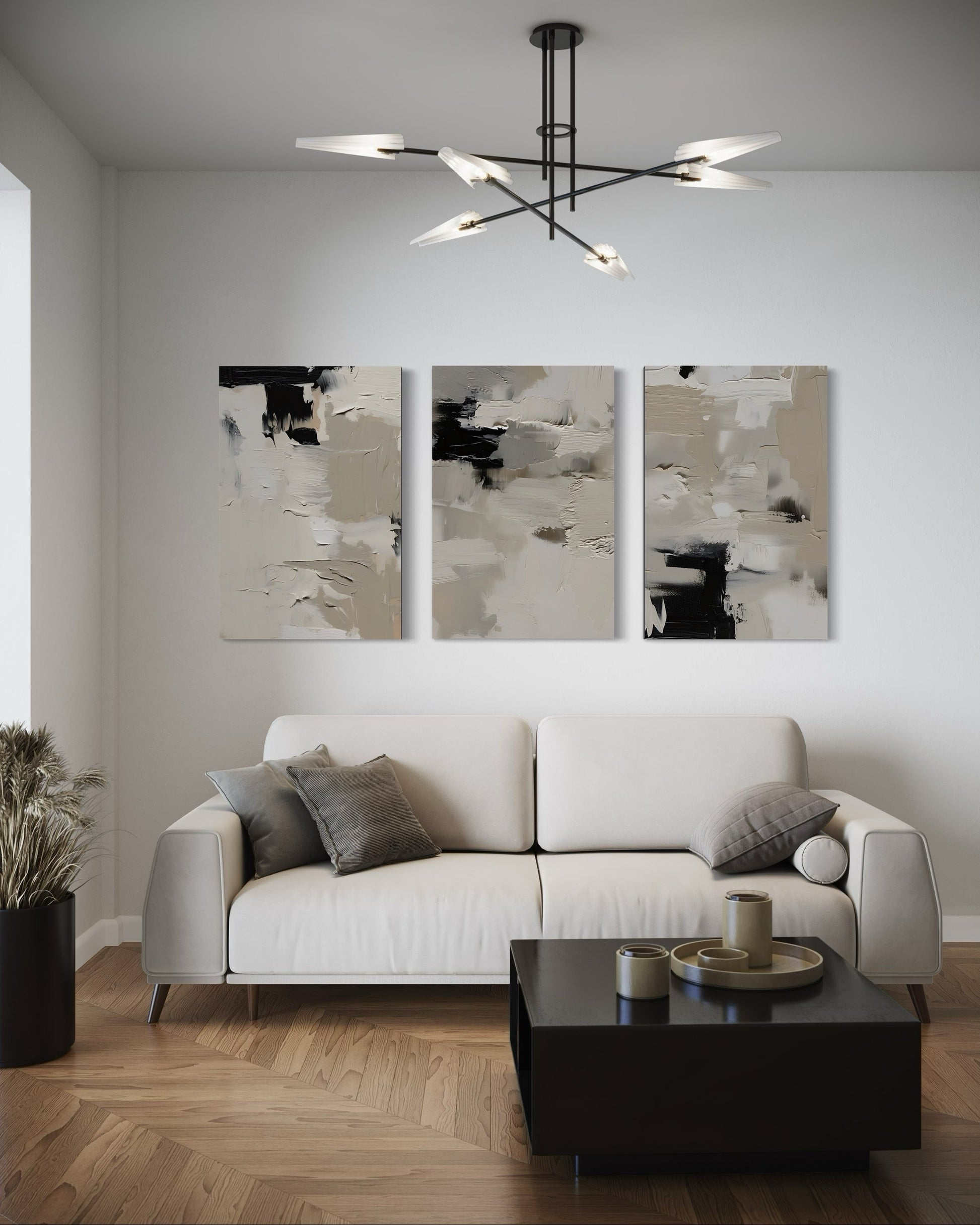 TIDAL DUST SET OF 3 WALL ART 