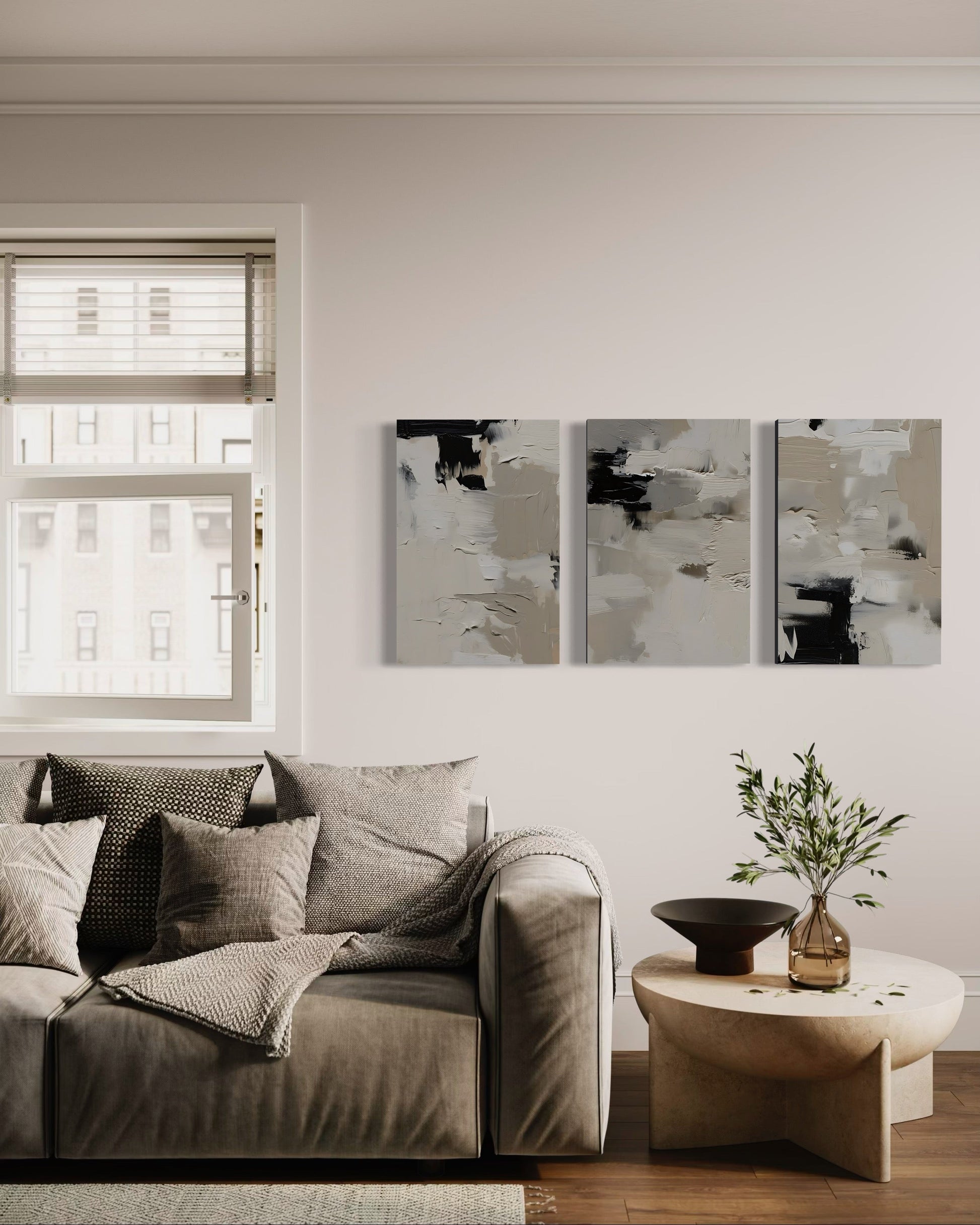 TIDAL DUST SET OF 3 WALL ART 