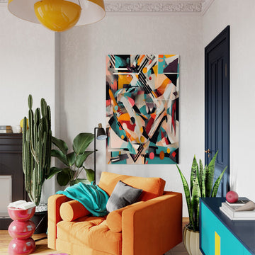 Technicolor Tempest Abstract Canvas