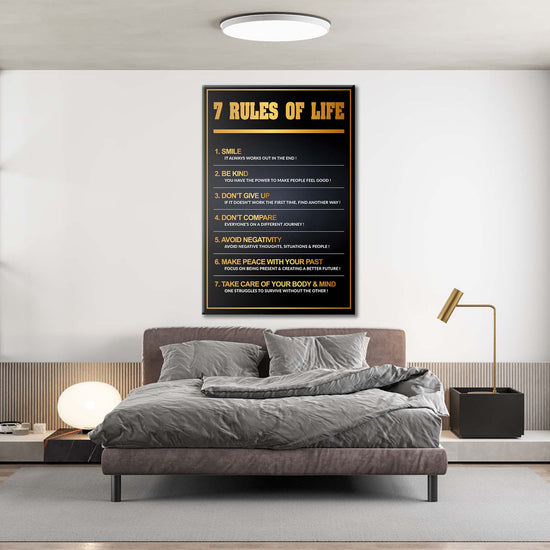The Rules Of Life Canvas - Blanq Canvas