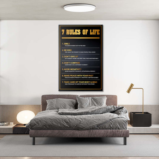 The Rules Of Life Canvas - Blanq Canvas