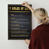 The Rules Of Life Canvas - Blanq Canvas