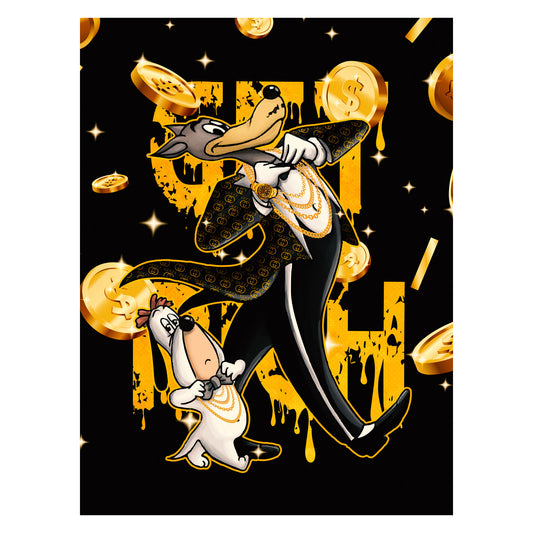 Walking Money Canvas 