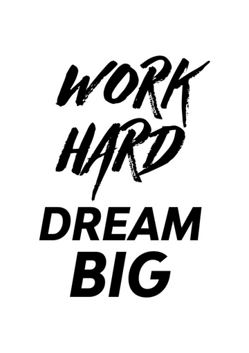 Work Hard Dream Big Canvas