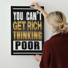 You Cant Get Rich Thinking Poor Canvas - Blanq Canvas
