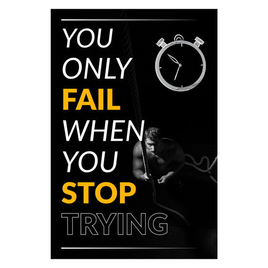 You Only Fail When You Stop Canvas