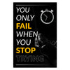You Only Fail When You Stop Canvas