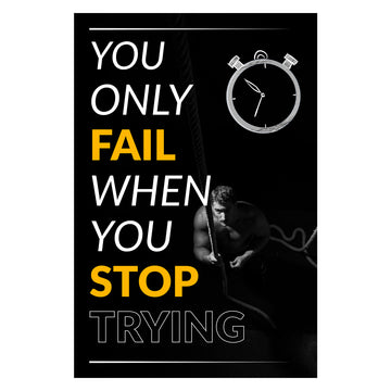 You Only Fail When You Stop Canvas