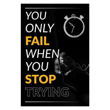You Only Fail When You Stop Canvas