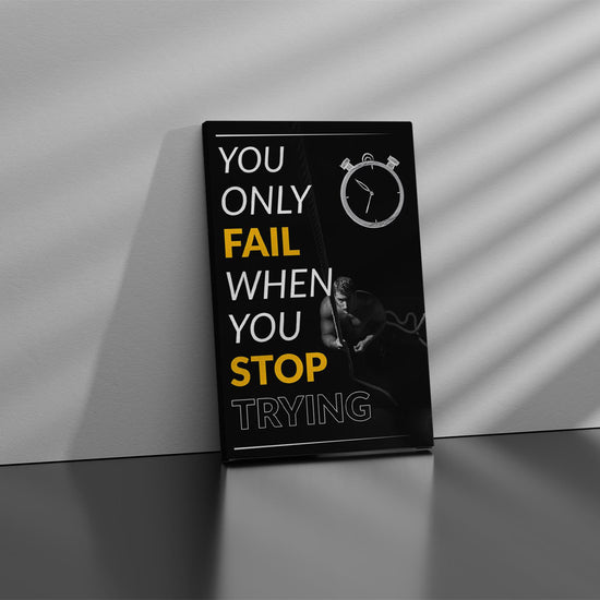 You Only Fail When You Stop Canvas