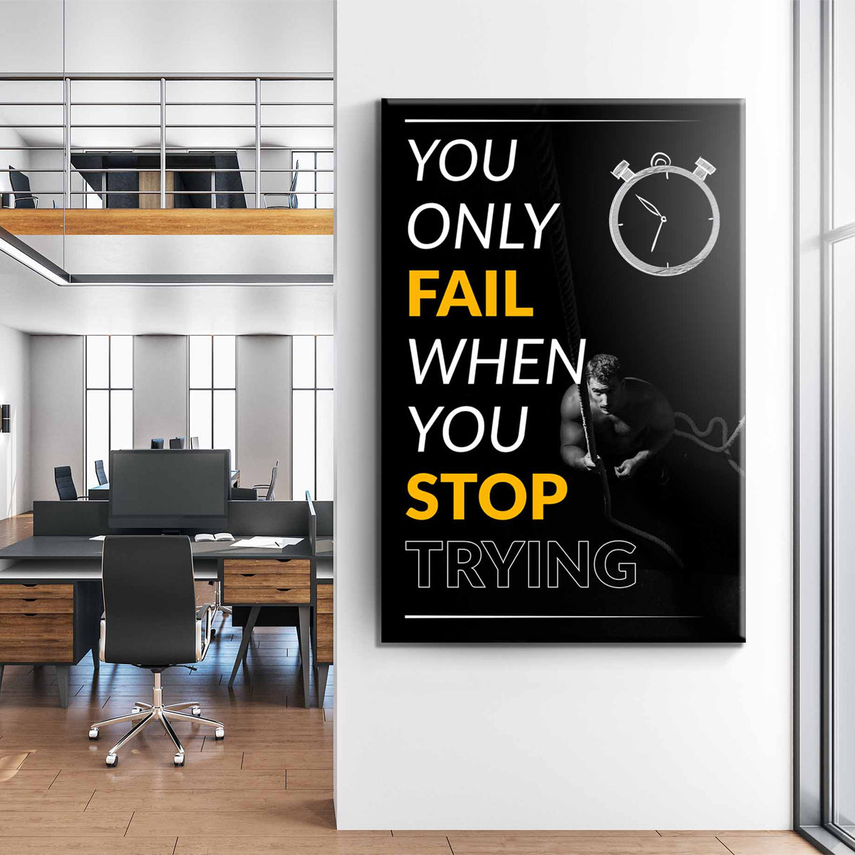 You Only Fail When You Stop Canvas