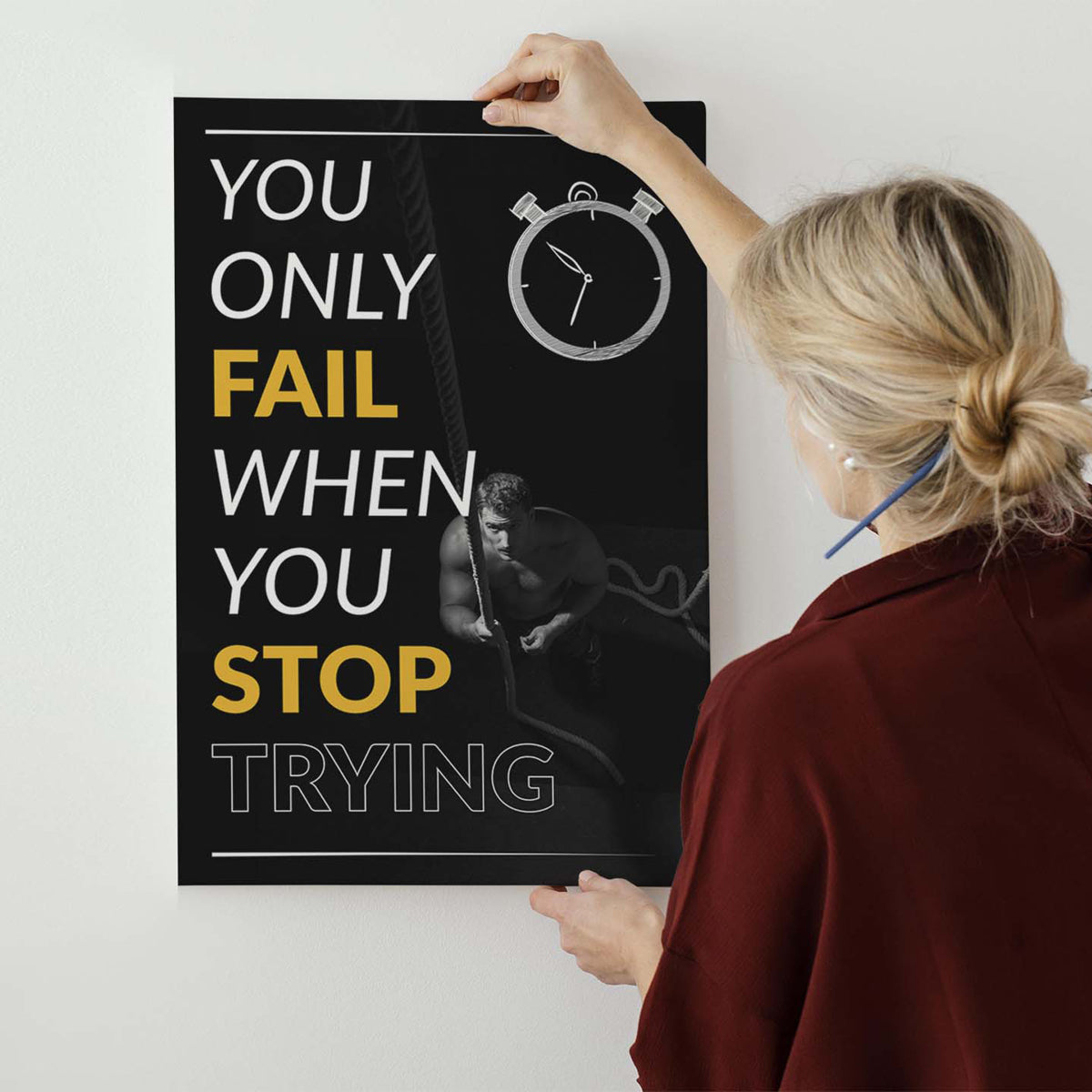You Only Fail When You Stop Canvas - Blanq Canvas